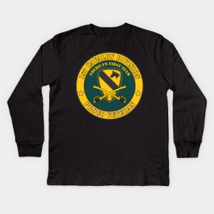 1st Cavalry Division Veteran Kids Long Sleeve T-Shirt